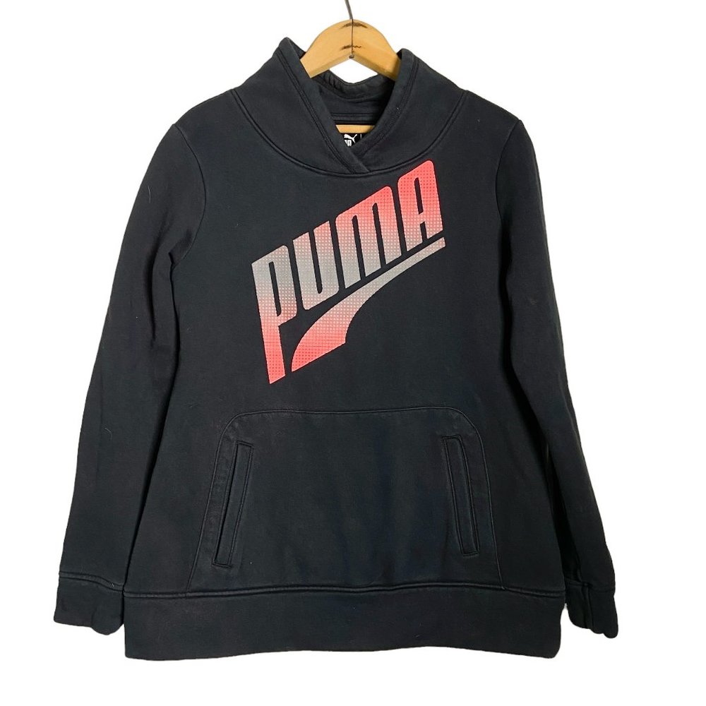 Puma Black Cowl Neck Logo Sweatshirt MEDIUM